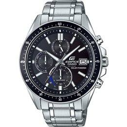 CASIO EDIFICE SLIM Mod. SOLAR POWERED CHRONOGRAPH - BLACK - WW.EFS-S510D-1AVUEF - Teknashop Ltd