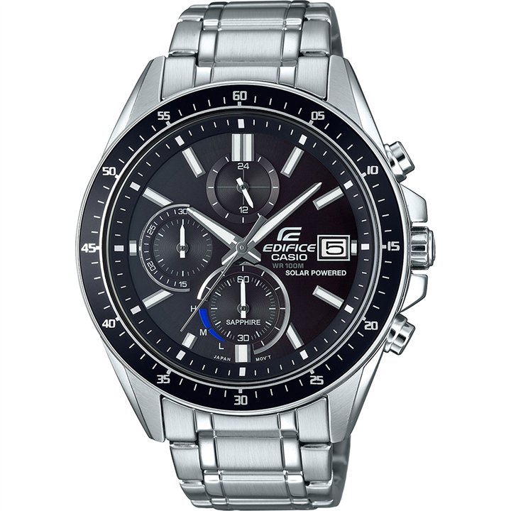 CASIO EDIFICE SLIM Mod. SOLAR POWERED CHRONOGRAPH - BLACK - WW.EFS-S510D-1AVUEF - Teknashop Ltd