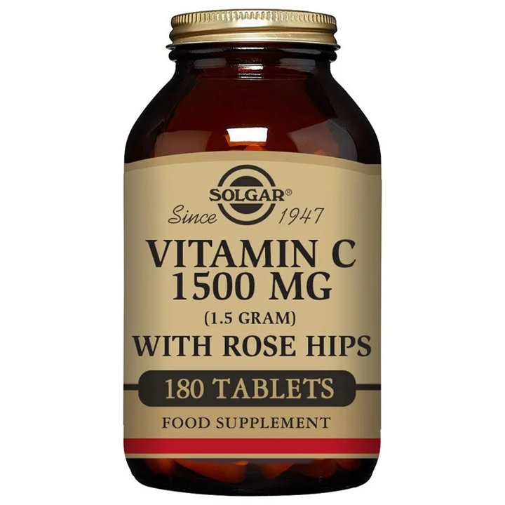 Solgar Vitamin C 1500mg 180 Tablets - unisex - Teknashop Ltd