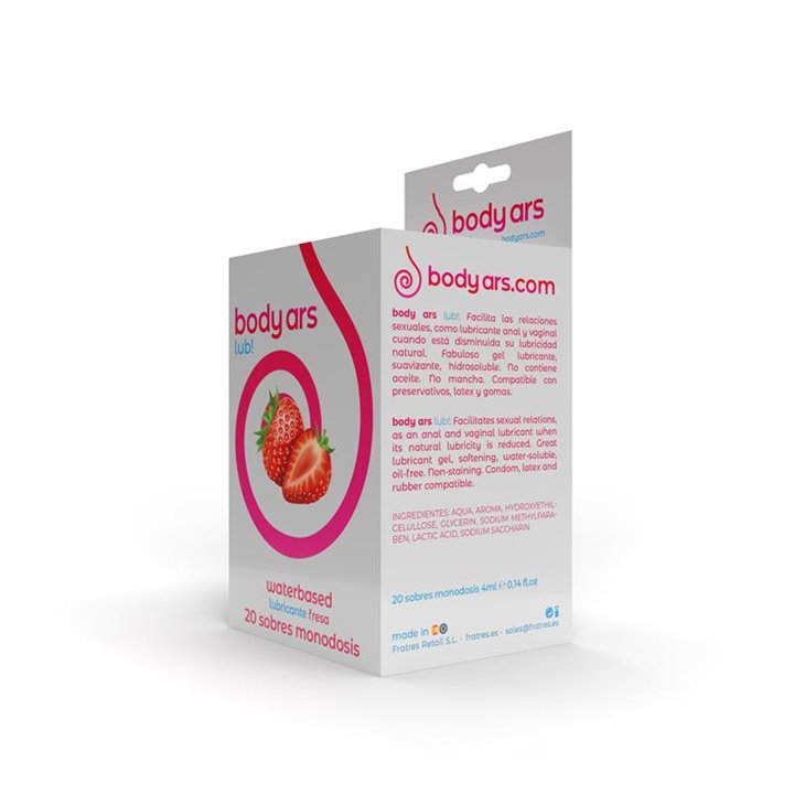 Single-dose Water-Based Lubricant Gel Acid Strawberry 20 x 4 ml - GSF20 - Teknashop Ltd