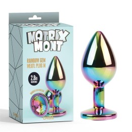 Rainbow Gem Multicolored Anal Plug with Jewel Size M - CN-941412269 - Teknashop Ltd