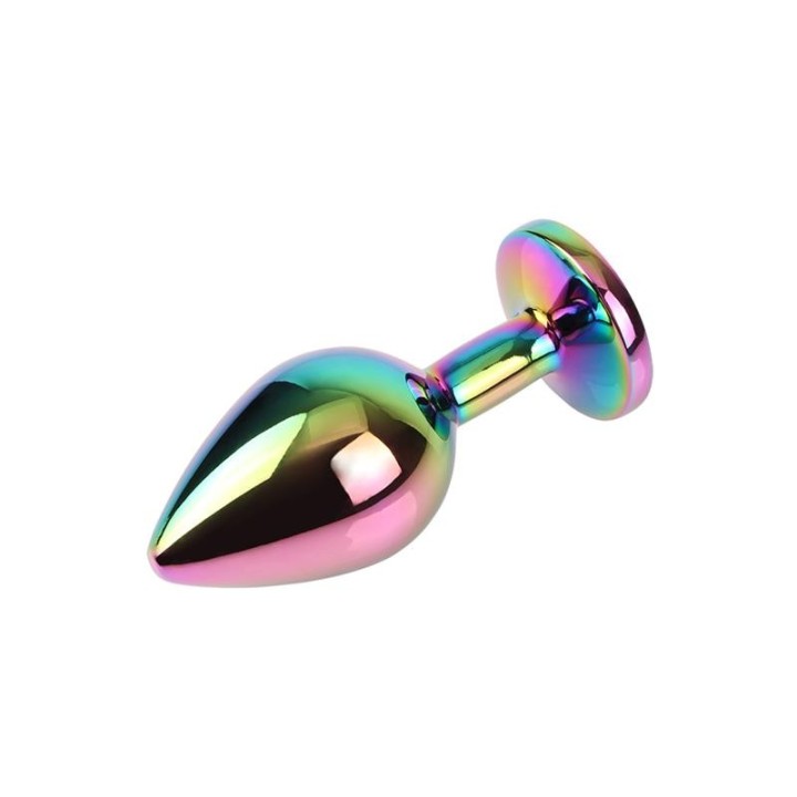 Rainbow Gem Multicolored Anal Plug with Jewel Size M - CN-941412269 - Teknashop Ltd