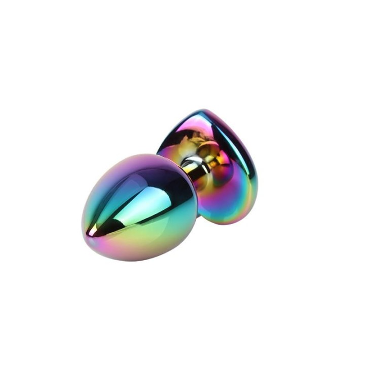 Rainbow Heart Multicolored Anal Plug with Jewel Size M - CN-941412279 - Teknashop Ltd