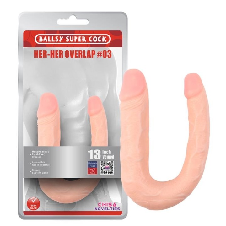 Double Dildo Her-Her Overlap N3 Flesh - CN-471978532 - Teknashop Ltd