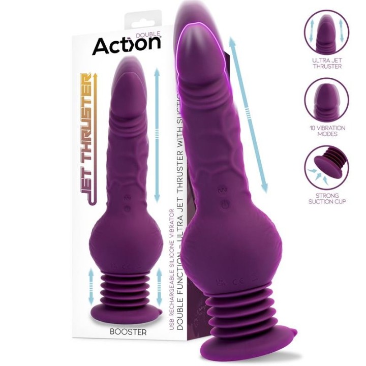 Booster Ultra Jet Thruster Vibrator with Powerfull Suction Cup - AC-503 - Teknashop Ltd