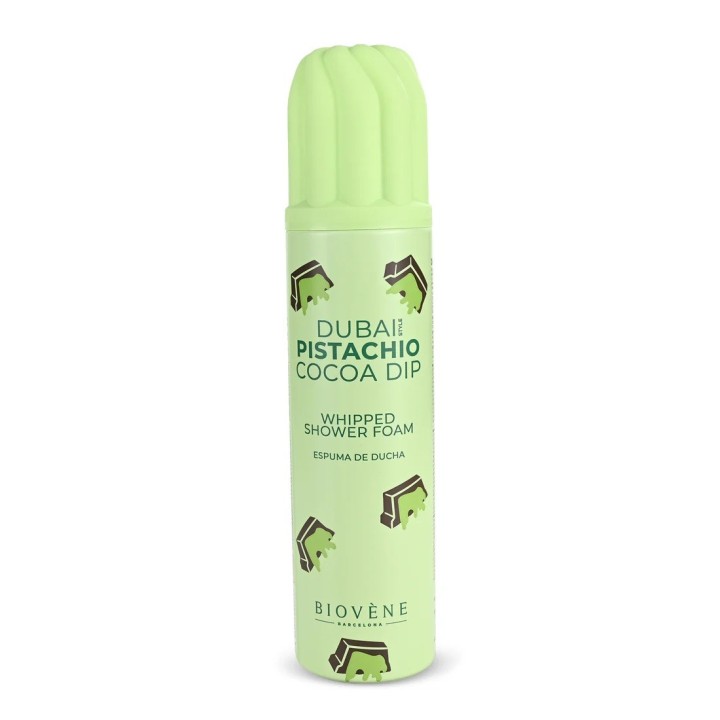 Biovene, Dubai Pistachio Cocoa Dip, Hydrating, Shower Mousse, 250 ml - Teknashop Ltd