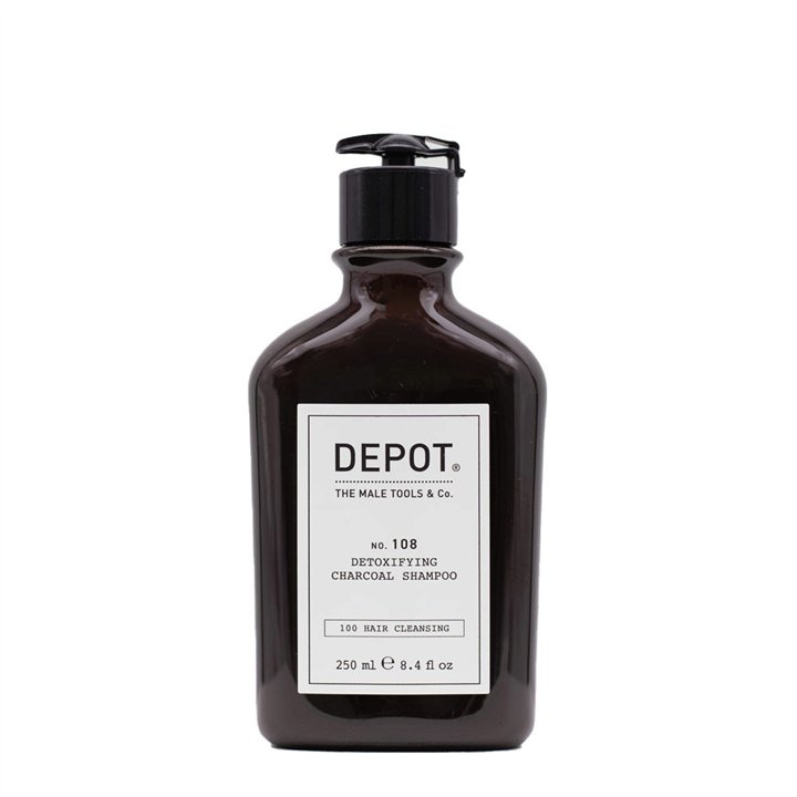 Depot, 100 Hair Cleansing No. 105, Charcoal, Hair Shampoo, For Detoxing, 250 ml - Teknashop Ltd