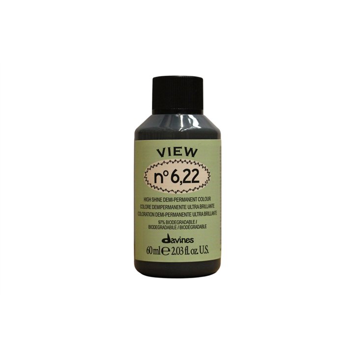 Davines, View, Demi-Permanent Hair Dye, 6.22 , 60 ml - Teknashop Ltd