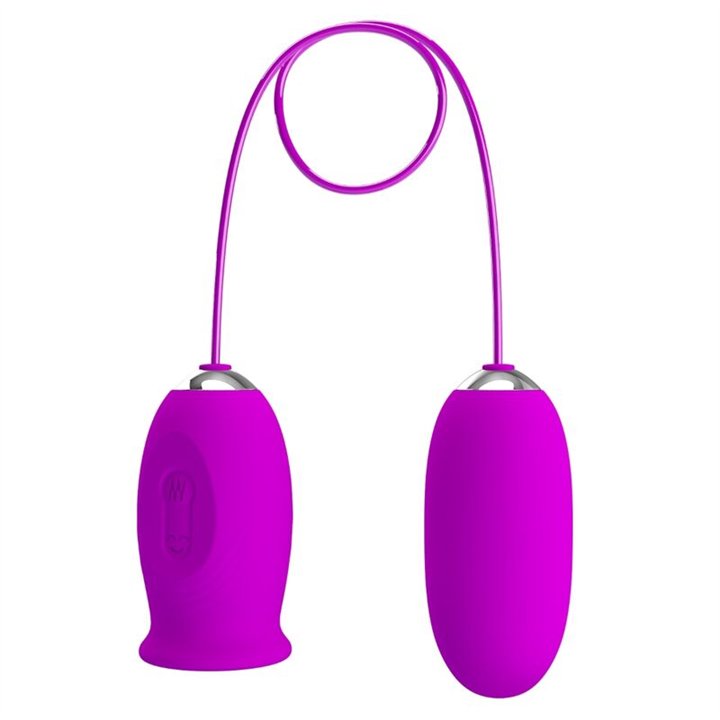 PRETTY LOVE - DAISY DUAL EGG RECHARGEABLE VIBRATOR PURPLE - D-237377 - Teknashop Ltd