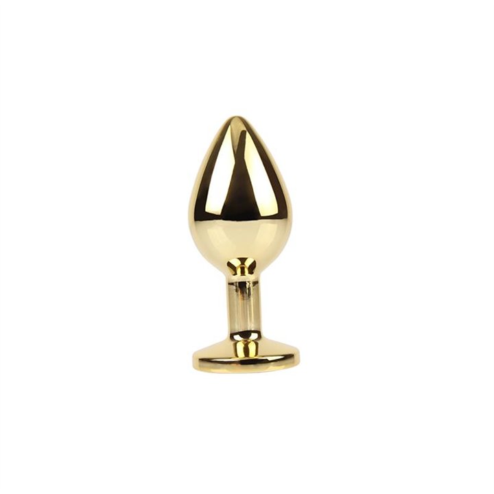 Rosy Gem Golden Anal Plug with Jewel Size M - CN-941412266 - Teknashop Ltd