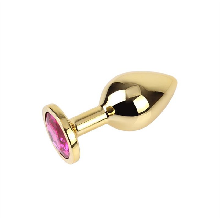 Rosy Gem Golden Anal Plug with Jewel Size M - CN-941412266 - Teknashop Ltd