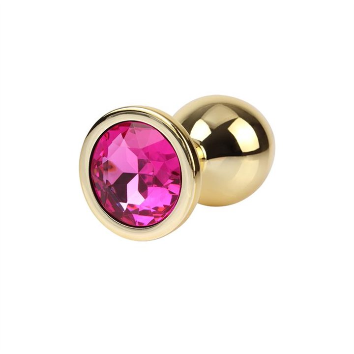 Rosy Gem Golden Anal Plug with Jewel Size M - CN-941412266 - Teknashop Ltd