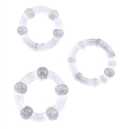 Beaded Cock Rings-Clear - CN-330300012 - Teknashop Ltd