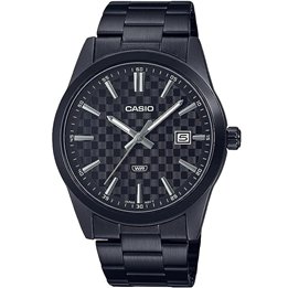 CASIO COLLECTION Mod. DATE - CARBON LOOK - BLACK - WW.MTP-VD03B-1AUDF - Teknashop Ltd