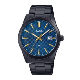 CASIO COLLECTION Mod. DATE - CARBON LOOK - BLUE - WW.MTP-VD03B-2AUDF - Teknashop Ltd