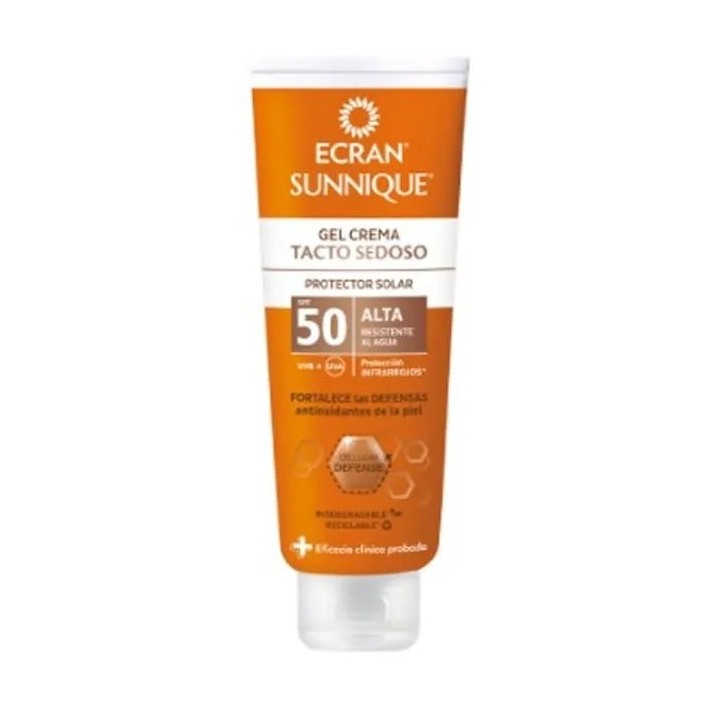 Ecran Sunnique Silky Touch Cream Gel Spf50 250ml - unisex - Teknashop Ltd