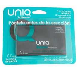 UNIQ - SMART LATEX FREE PRE-ERECTION CONDOMS 3 UNITS - D-215001 - Teknashop Ltd