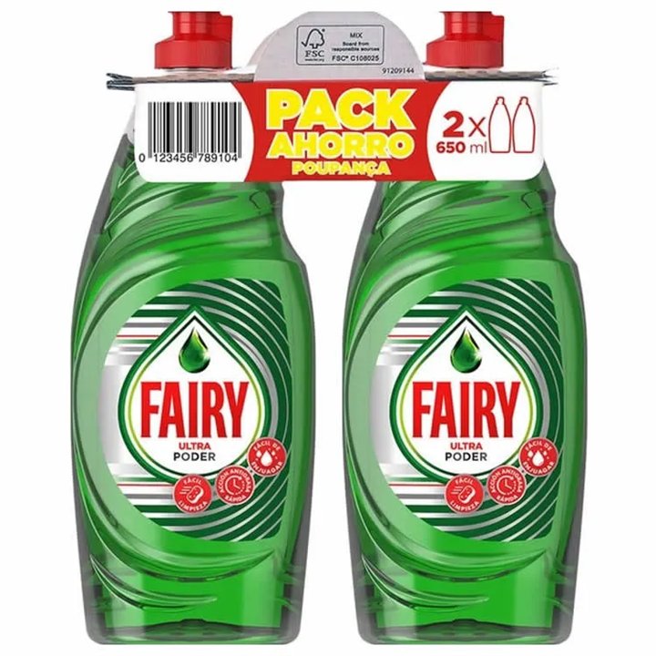 Fairy Ultra Powder 2X650ml - unisex - Teknashop Ltd