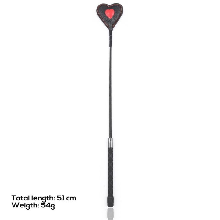 Heart shaped riding crop 51 cm - 8436615000609 - Teknashop Ltd