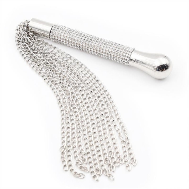 Flogger with Chain Tassel with Rhinestone Handle - 8436615000456 - Teknashop Ltd