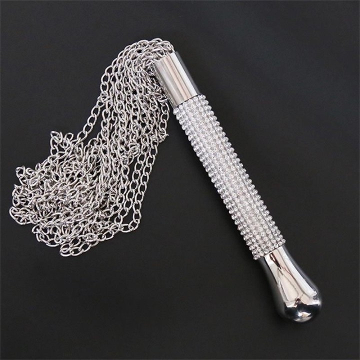 Flogger with Chain Tassel with Rhinestone Handle - 8436615000456 - Teknashop Ltd
