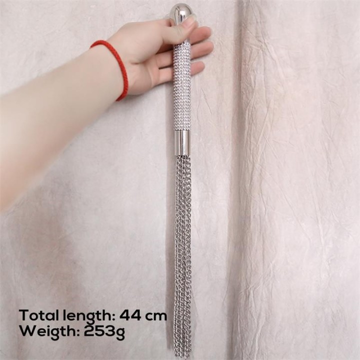Flogger with Chain Tassel with Rhinestone Handle - 8436615000456 - Teknashop Ltd
