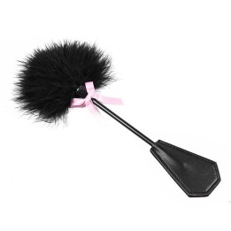 Feather Tickler and Paddle 2 in 1 29 cm Black - 843658379375 - Teknashop Ltd