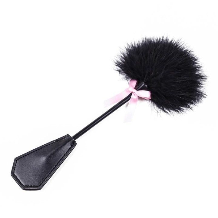 Feather Tickler and Paddle 2 in 1 29 cm Black - 843658379375 - Teknashop Ltd