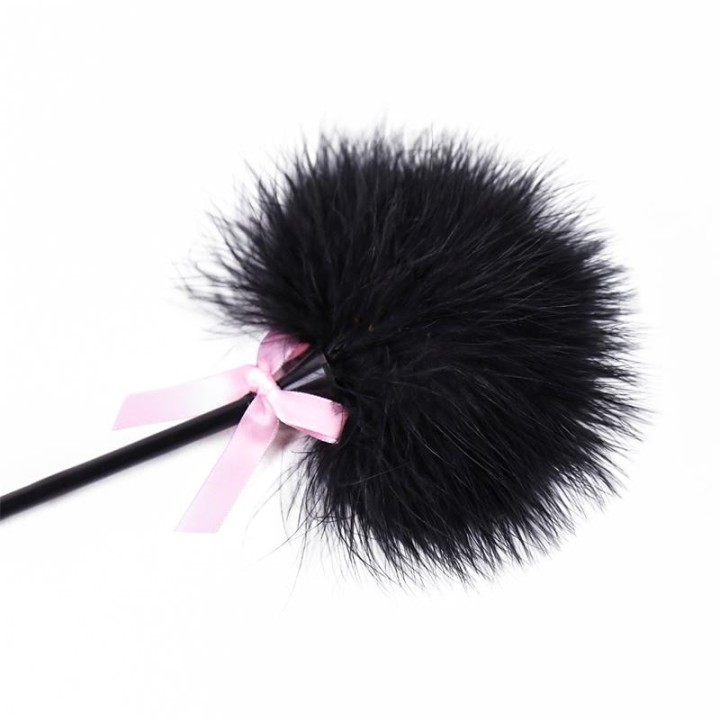 Feather Tickler and Paddle 2 in 1 29 cm Black - 843658379375 - Teknashop Ltd