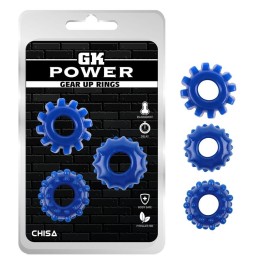 Kit 3 Cock Ring Gear Up Blue - CN-370395719 - Teknashop Ltd
