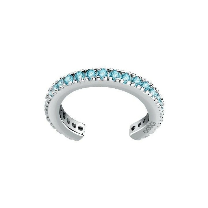 LA PETITE STORY EAR CUFF EARRING SS+ACQUAMARINE CZ - LPS02ARQ163 - Teknashop Ltd