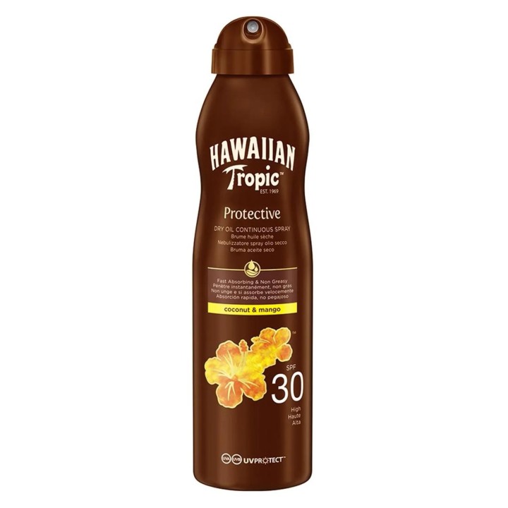 Hawaiian Tropic Coconut y Mango Aceite Spf30 180ml Spray - unisex - Teknashop Ltd