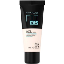 Maybelline, Fit Me Matte + Poreless, Liquid Foundation, 95, Fair Porcelain, 30 ml - Teknashop Ltd