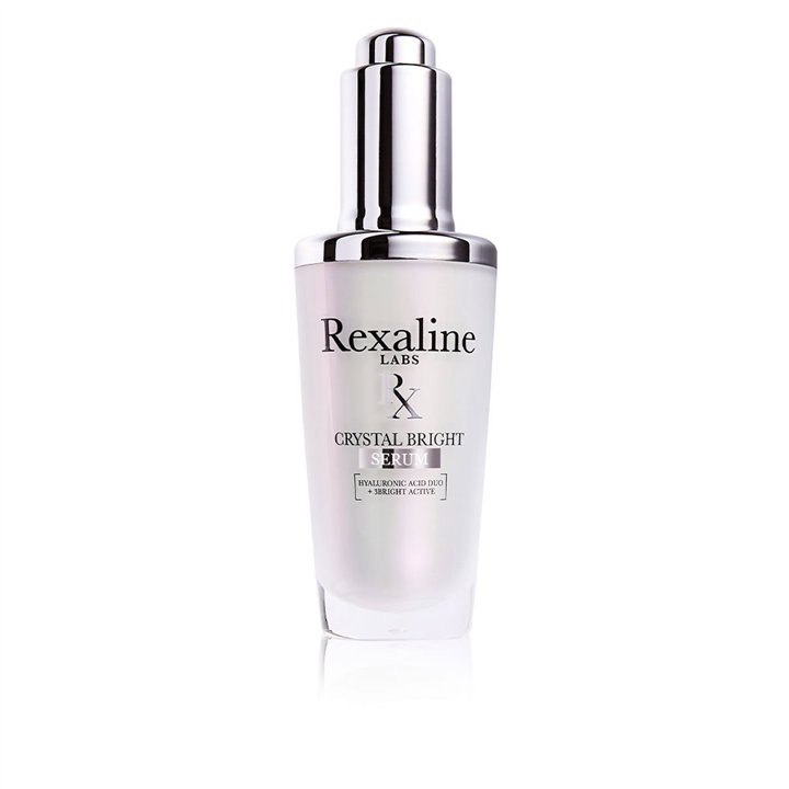Rexaline, Crystal Bright, Hyaluronic Acid + 3 Bright Active, Illuminating, Serum, For Face, 30 ml - Teknashop Ltd