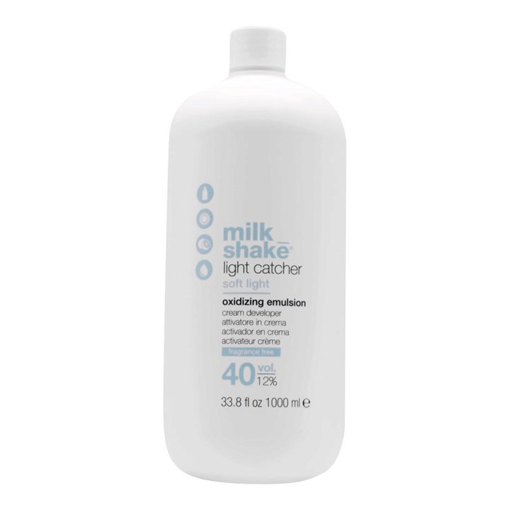 Milk Shake, Light Catcher, Lightening, Hair Oxidant Lotion, 12, 40 vol, 1000 ml - Teknashop Ltd