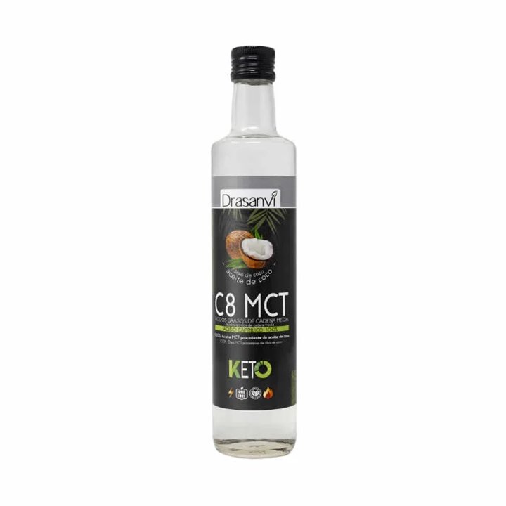 Keto Drasanvi MCT Pure Coconut Oil 100% C8 500ml - unisex - Teknashop Ltd