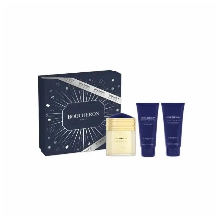 Boucheron Homme Eau De Parfum Spray 100ml Set 3 Pieces - unisex - Teknashop Ltd