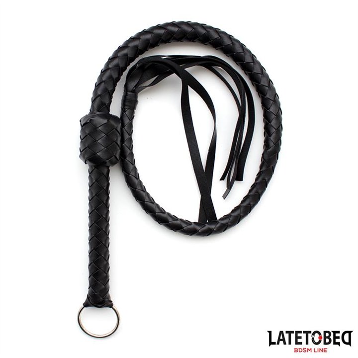 Braided Whip Black 116cm - 8436615007134 - Teknashop Ltd