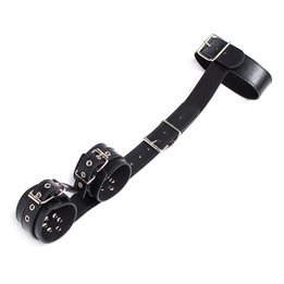 Collar with Restraints Adjustable Black - F-323 - Teknashop Ltd
