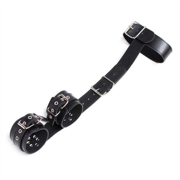 Collar with Restraints Adjustable Black - F-323 - Teknashop Ltd