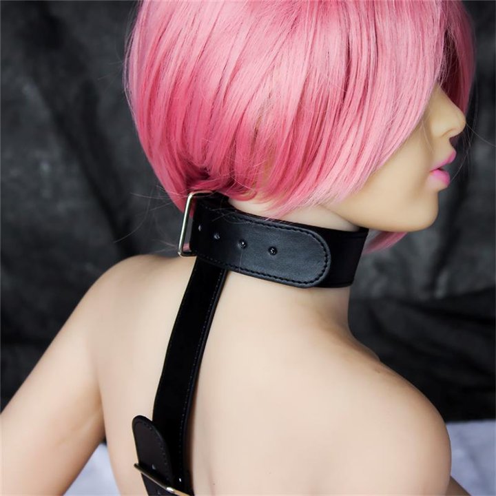 Collar with Restraints Adjustable Black - F-323 - Teknashop Ltd