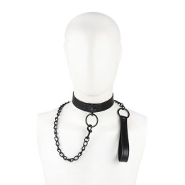 Collar with Leash Black - 843658379481 - Teknashop Ltd