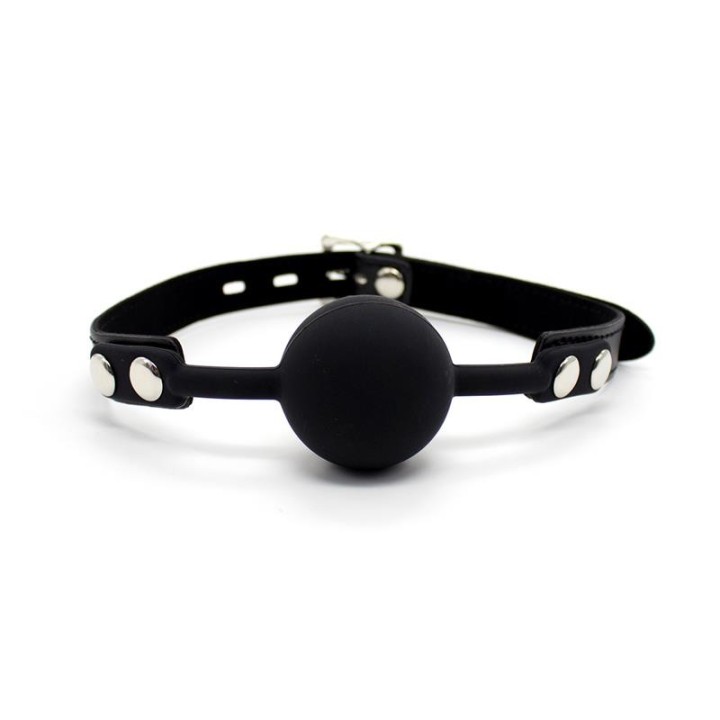 Silicona Ball Gag 4 cm with Padlock Black - 843658379399 - Teknashop Ltd