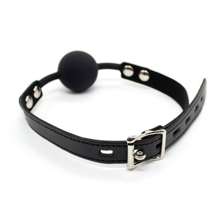 Silicona Ball Gag 4 cm with Padlock Black - 843658379399 - Teknashop Ltd