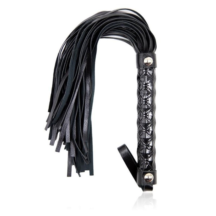 Flogger Diamond Pattern with Metal Hardware 39 cm Black - 843658379366 - Teknashop Ltd