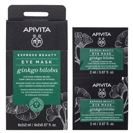 Set, Apivita, Ginko Biloba, Revitalizing, Weekly, Eye Cream Mask, 2 pcs, 2 ml - Teknashop Ltd