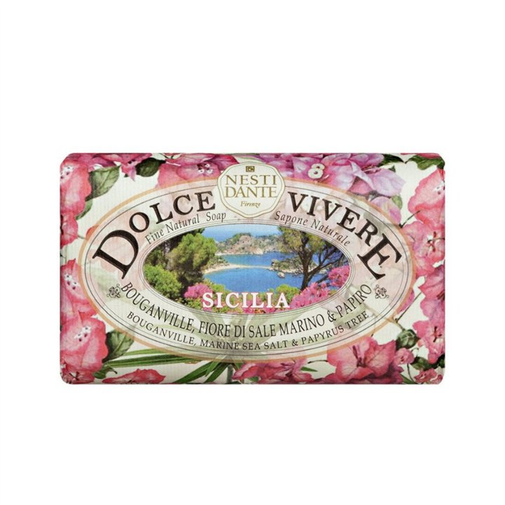 Nesti Dante, Dolce Vivere Sicilia, Pomegranate & Blackcurrant, Soothing, Soap Bar, 250 g - Teknashop Ltd