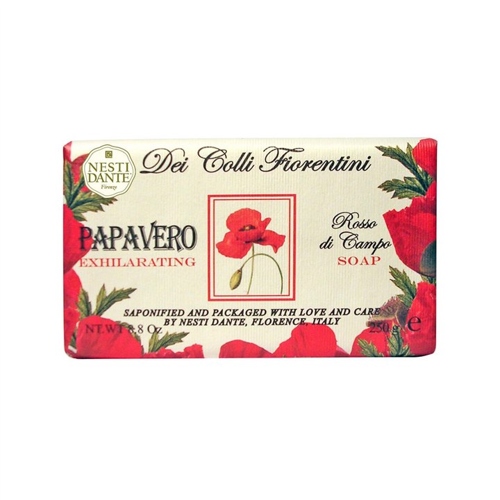 Nesti Dante, Dei Colli Fiorentini Poppy, Soap Bar, 250 g - Teknashop Ltd