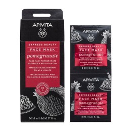 Set, Apivita, Express Pomegranate, Revitalising, Cream Mask, For Face, 2 pcs, 8 ml - Teknashop Ltd