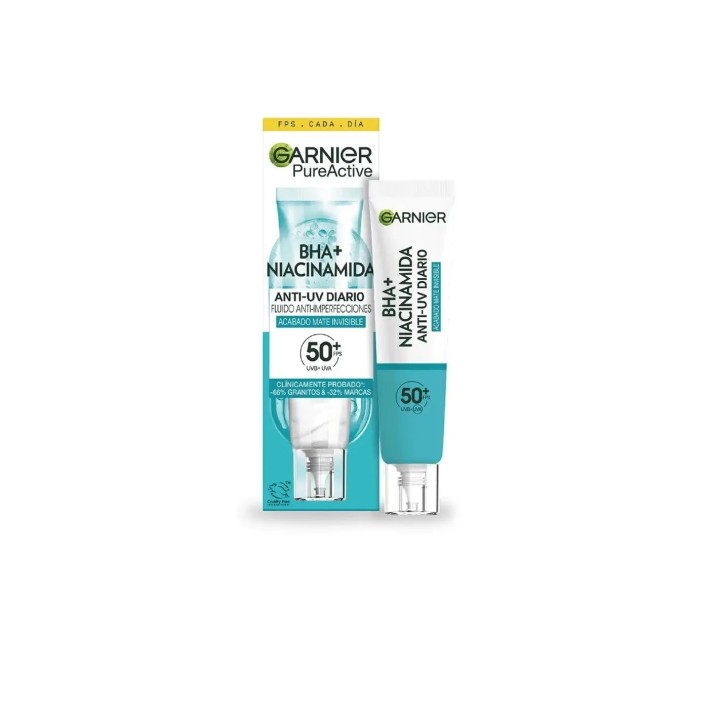 Garnier Pure Active Bha Niacinamida Fluido Anti-Imperfecciones Fps50 40ml - unisex - Teknashop Ltd